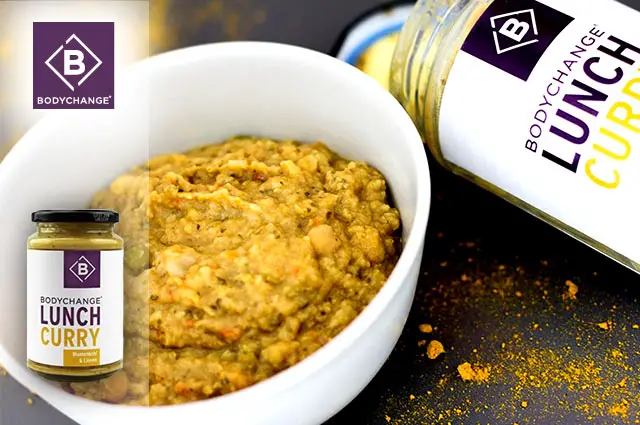 Schnelles gesundes Mittagessen mit dem Curry Lunch BodyChange