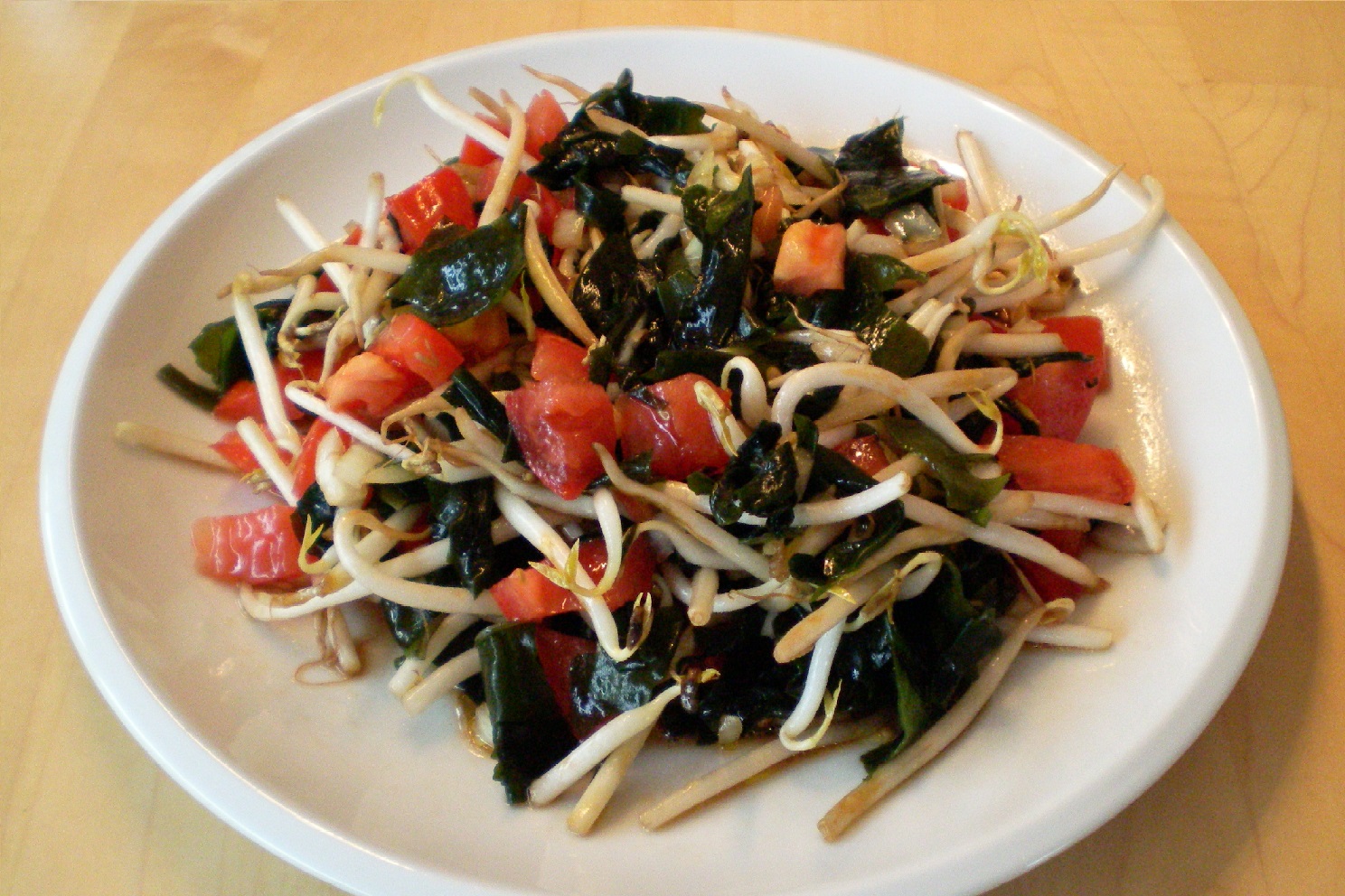 Linsensalat mit Wakame Algen