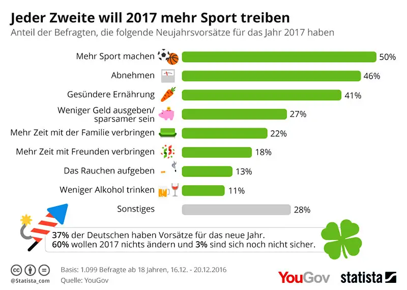 Statistik gute Vorsätze 2017