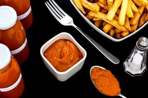 Ketchup selber machen Pommes Gabel