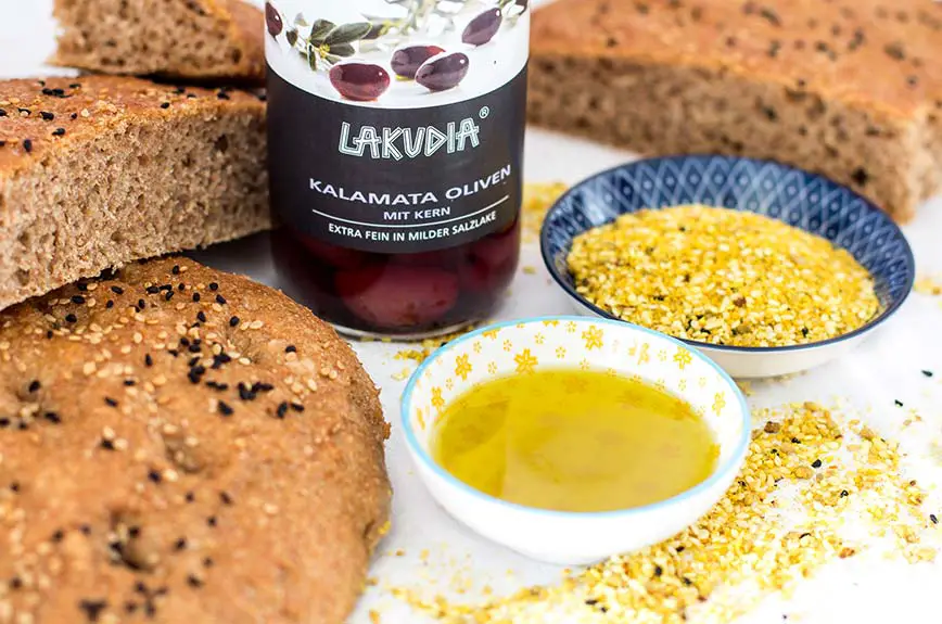 Fladenbrot Olivenöl Dukkah