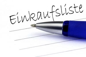 perfekte Einkaufsliste