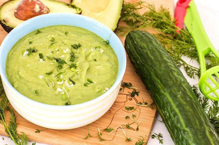 kalte Avocado-Gurken-Suppe Rezept vegan