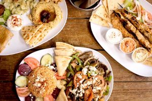 Mezze arabische Vorspeise Teller Platte