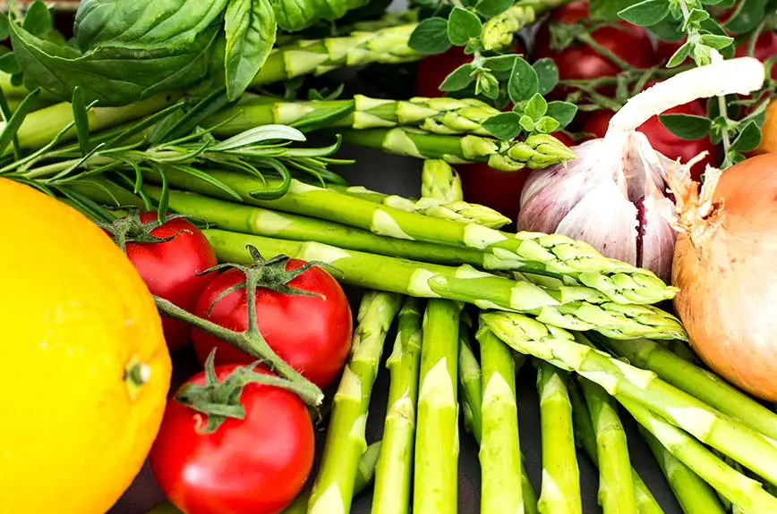 gegrillter Spargel Tomaten Orangen Salsa Zutaten