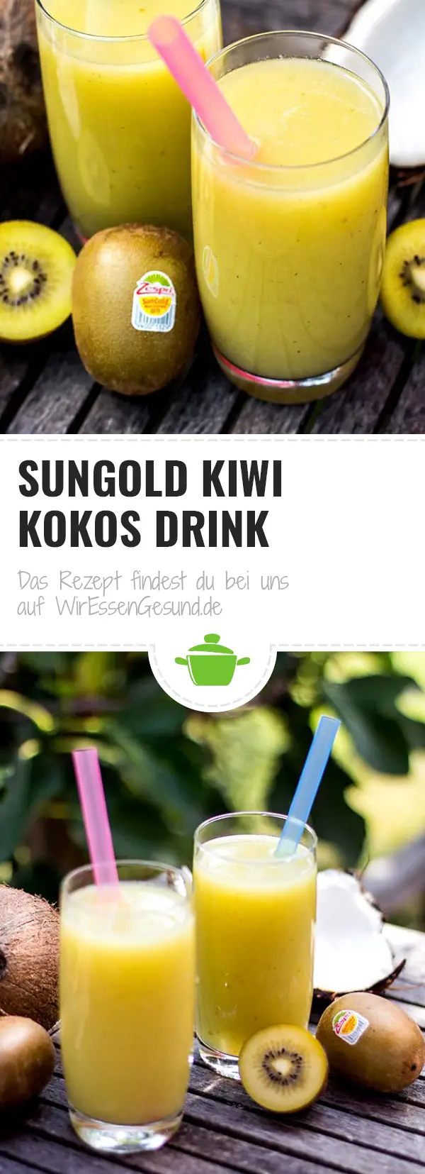 Erfrischender Kiwi Kokos Drink - Rezept auf WirEssenGesund.de