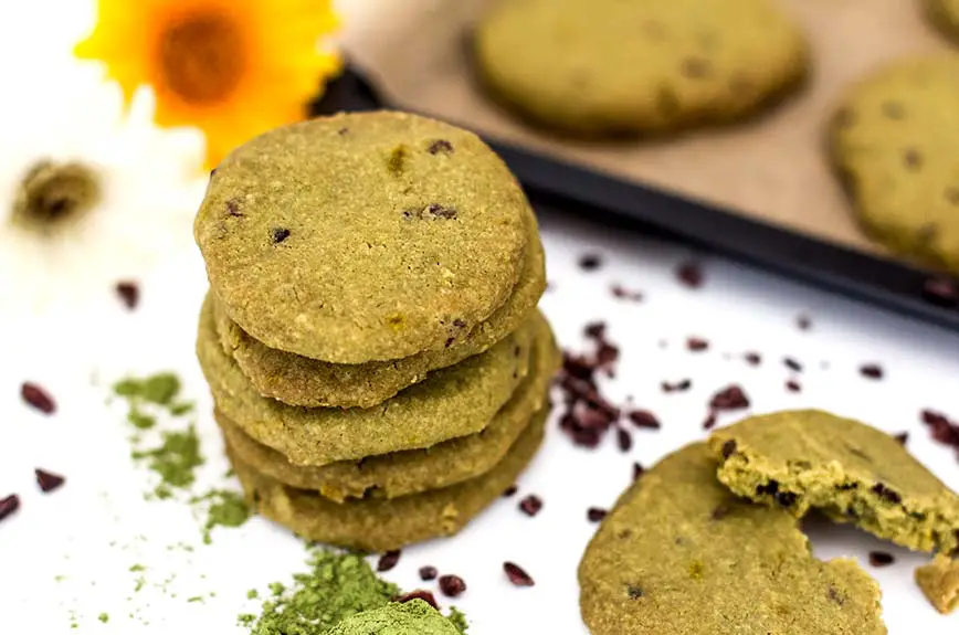 Matcha Kekse ohne Zucker Rezept