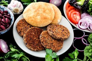 Kidneybohnen-Bratlinge Rezept Burger