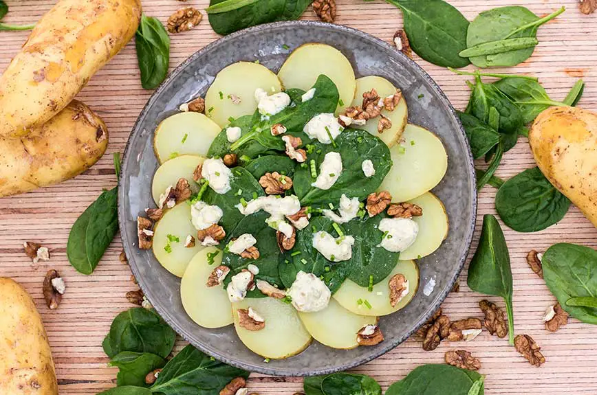 Kartoffel Carpaccio mit Gurke-Meijo - WirEssenGesund