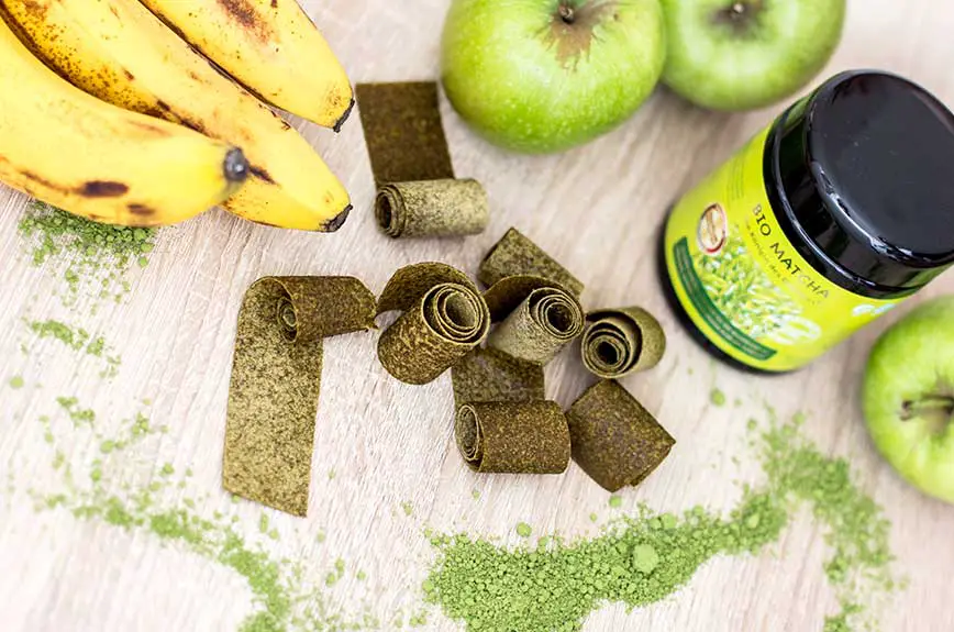 Fruchtleder Rezept Matcha Apfel