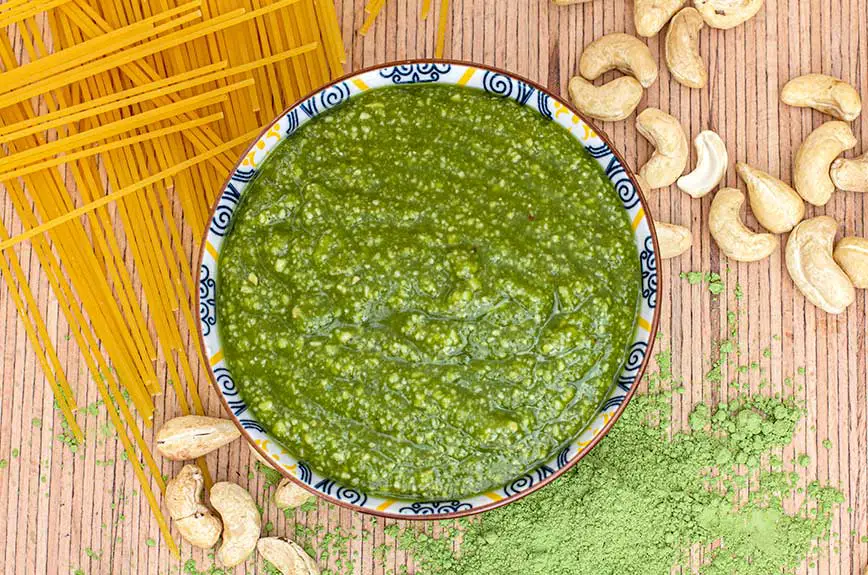 Gerstengras Pesto Rezept vegan