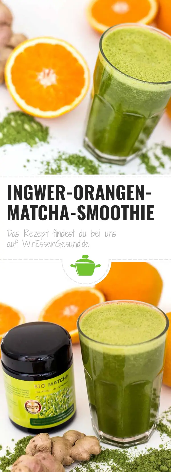 Ingwer-Orangen-Matcha-Smoothie - WirEssenGesund