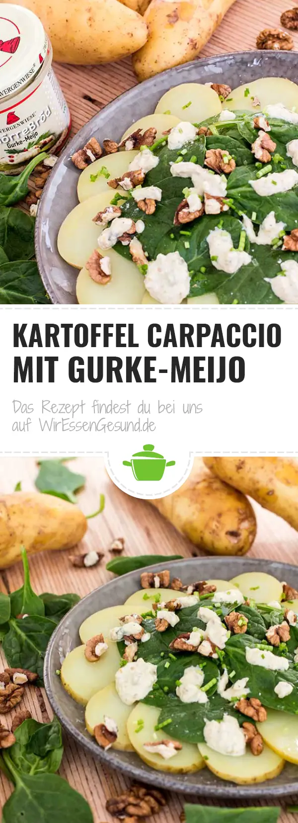 Kartoffel Carpaccio mit Gurke-Meijo - WirEssenGesund