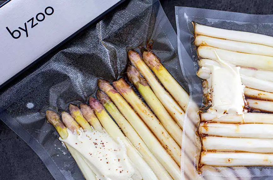 Sous Vide garen Spargel