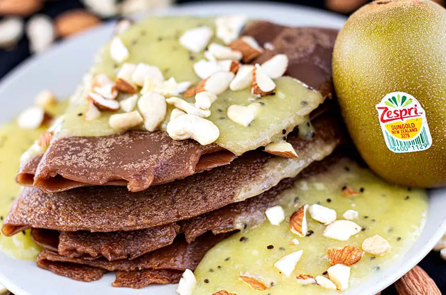 Kiwi Schoko Crêpes vegan Rezept