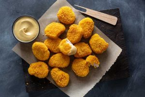 Chicken-Nuggets aus künstlichem Fleisch