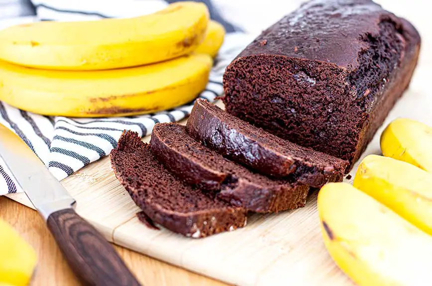 veganes Rezept für Schoko-Bananenbrot