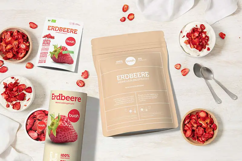 getrocknete Erdbeeren Müsli